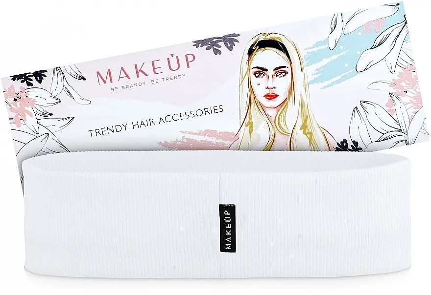 MAKEUP Traka za glavu, bijela "Be Beauty"