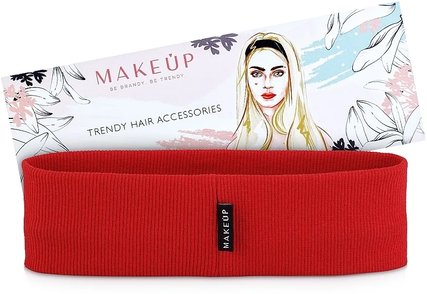 MAKEUP Traka za glavu, crvena "Be Beauty"