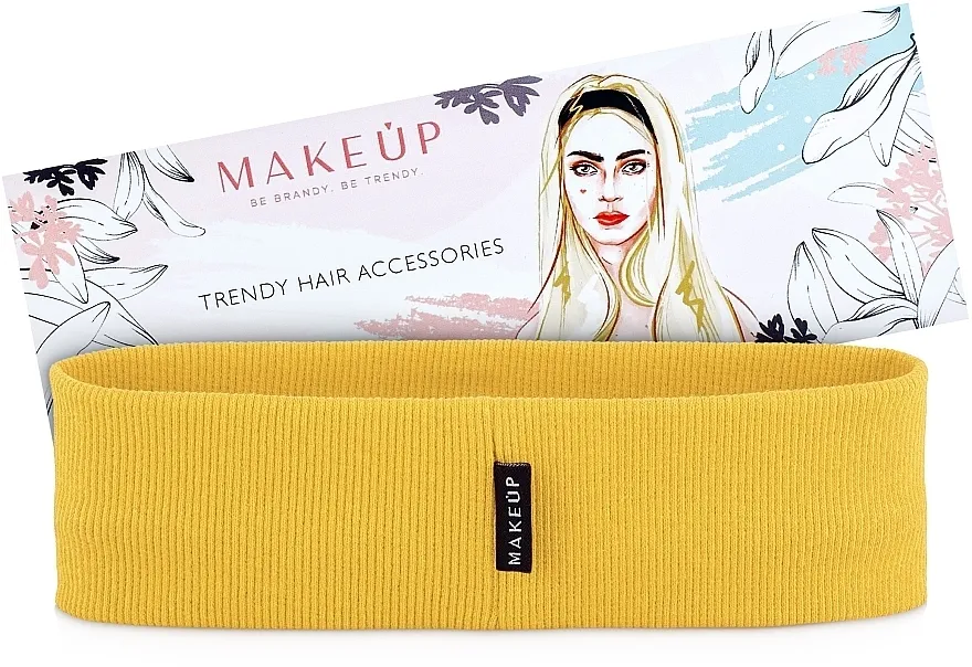 MAKEUP Traka za glavu, žuta "Be Beauty"
