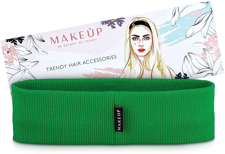 MAKEUP Traka za glavu, zelena "Be Beauty"
