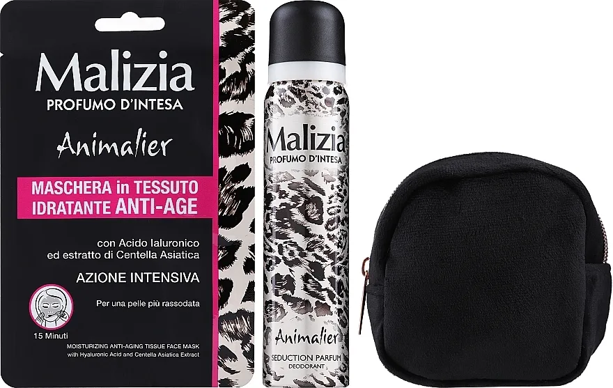 Malizia Animalier (deo/100ml + cosm/bag/1pc + f/mask/1pc) Set