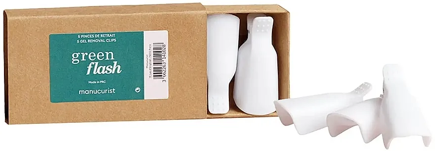 Manucurist Green Flash Removal Clips Plastične kopče za uklanjanje gel laka