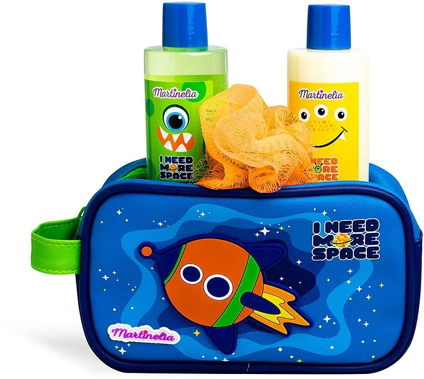 Martinelia I Need More Space Rocket Bath Set (sh/gel/200ml + b/lot/200ml + b/sponge + pouch) Komplet
