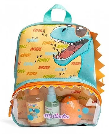 Martinelia The Coolest Dino Adventure Bath Backpack (sh/gel/100ml+b/bomb/120g+b/spray/50ml) Set