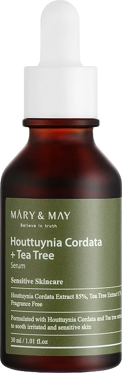 Mary &amp; May Houttuynia Cordata + Tea Tree Serum Vlažne maramice "Antibakterijske", 120 komada