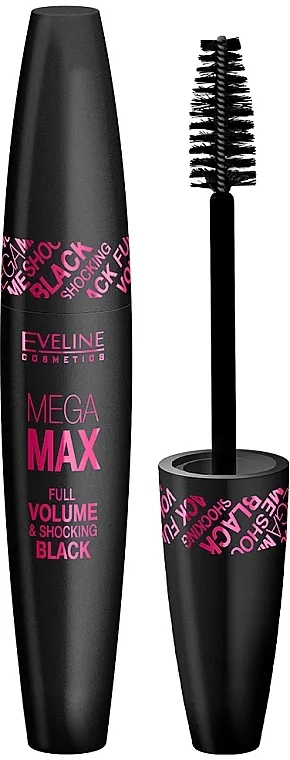 Maskara Eveline Cosmetics Mega Max Full Volume Shocking Black Mascara