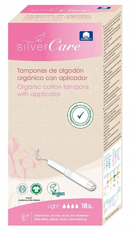 Masmi Silver Care Light Tamponi od organskog pamuka, 18 kom