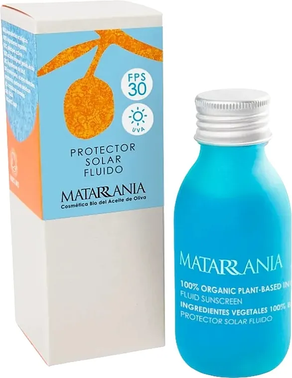 Matarrania 100% Organic Fluid Sunscreen SPF30 Zaštitni fluid protiv sunca
