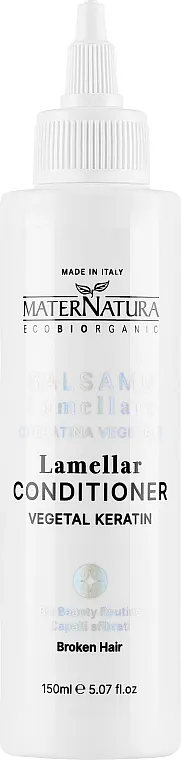MaterNatura Lamellar Conditioner Vegetal Keratin Obnavljajući regenerator za oštećenu kosu sa biljnim keratinom
