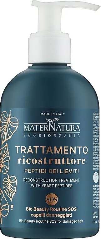 MaterNatura Reconstruction Treatment With Yeast Peptides Pre-šampon za oštećenu kosu