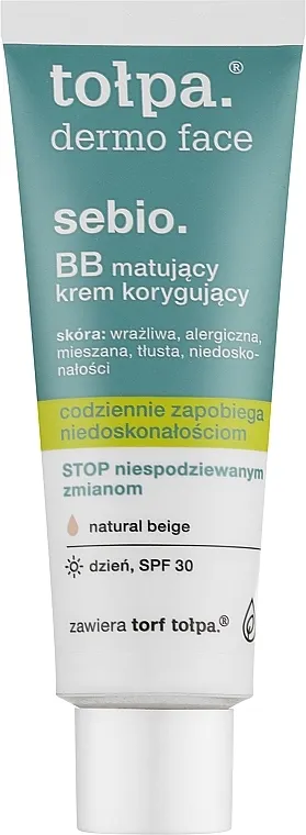 Matirajuća BB krema Tolpa Dermo Face Sebio. BB Cream