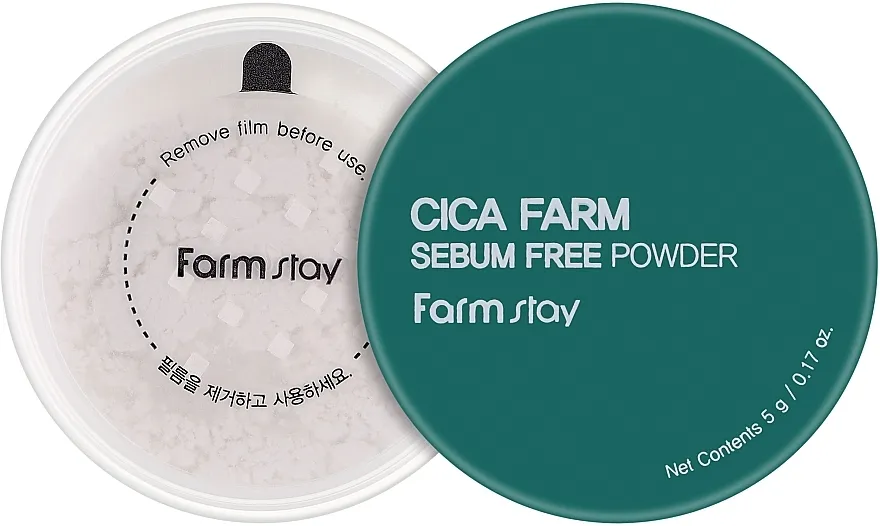 Matirajući prah sa centelom FarmStay Cica Farm Sebum Free Finish Powder