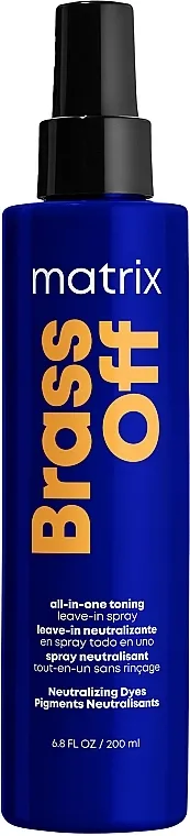 Matrix Total Results Brass Off All-In-One Toning Leave In Spray Sprej za zaštitu boje za farbanu kosu Cool blond