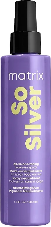 Matrix Total Results So Silver All-In-One Toning Spray for Blonde and Silver Hair Christina Aguilera Signature