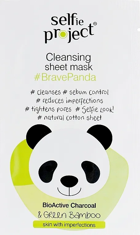 Maurisse Selfie Project Cleansing Sheet Mask Šarena maska za lice 'Panda'