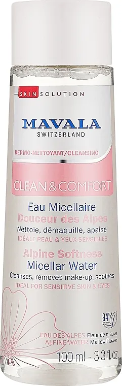 Mavala Clean &amp; Comfort Alpine Softness Micellar Water Omekšavajuća Alpska micelarna voda