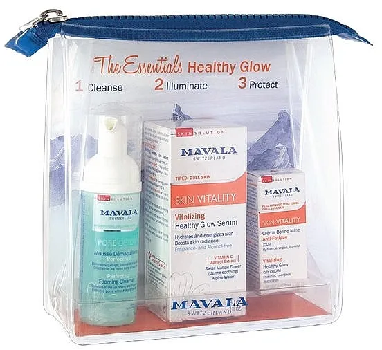 Mavala The Essentials Healthy Glow (foam/50ml + ser/30ml + cr/5ml + bag/1pc) Set
