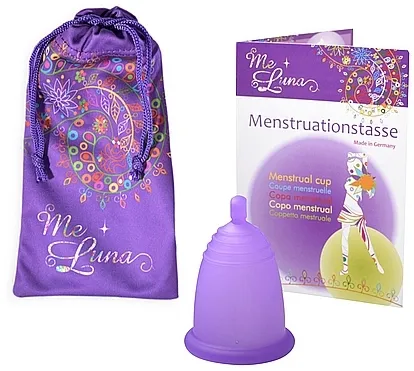 Me Luna Classic Menstrual Cup Ball Menstrualna čašica s kuglicom, veličina M, ljubičasta