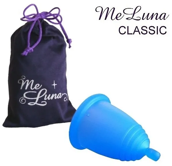 Me Luna Classic Menstrual Cup Ball Menstrualna čašica s kuglicom, veličina M, plava