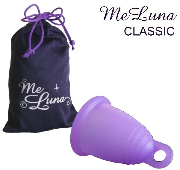 Me Luna Classic Menstrual Cup Menstrualna čašica s petlicom, veličina XL, ljubičasta