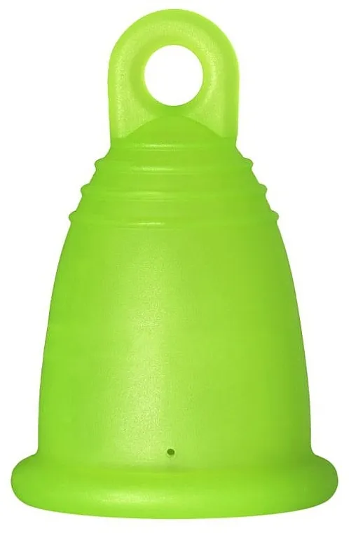 Me Luna Classic Menstrual Cup Ring Menstrualna čašica s petlicom, veličina L, zelena