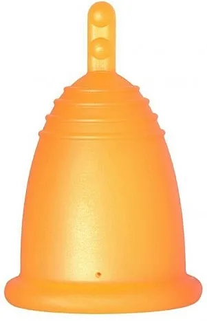 Me Luna Classic Menstrual Cup Stem Menstrualna čašica s drškom, veličina S, narančasta