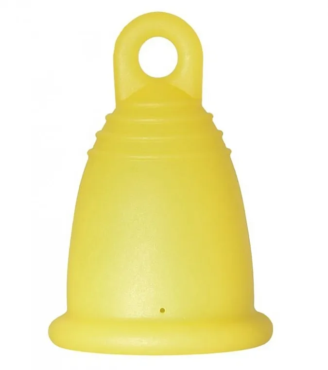 Me Luna Soft Menstrual Cup Ring Menstrualna čašica s petlicom, veličina XL, žuta