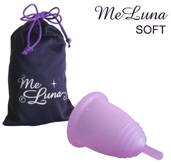 Me Luna Soft Menstrual Cup Stem Menstrualna čašica s drškom, veličina L, roza