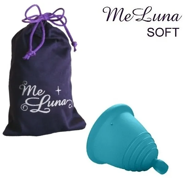 Me Luna Soft Shorty Menstrual Cup Ball Menstrualna čaša sa loptom, veličina KSL, morski talas