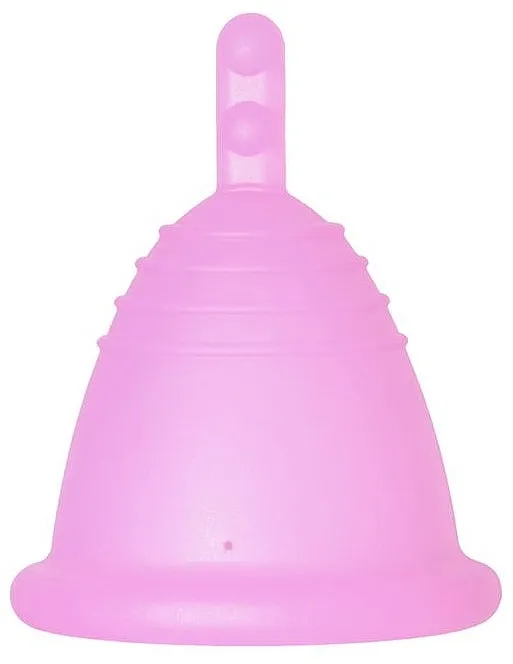 Me Luna Soft Shorty Menstrual Cup Menstrualna čašica s drškom, veličina M, ružičasta