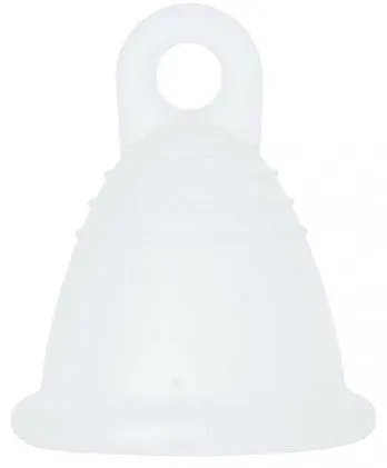 Me Luna Sport Shorty Menstrual Cup Ring Menstrualna čašica s petlicom, veličina L, prozirna