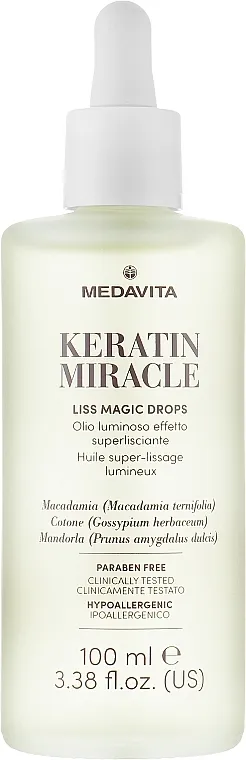 Medavita Keratin Miracle Liss Magic Drops Kapi za zaglađivanje kose