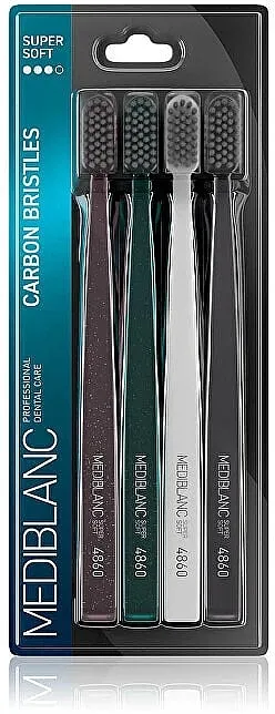 Mediblanc Carbon Bristles Super Soft Toothbrush Kit (toothbrush/4pcs) Set četkica za zube