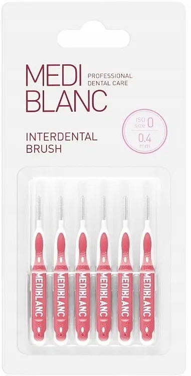 Mediblanc Interdental Brush Pink Interdentalne četkice 0,4 mm, 6 kom.