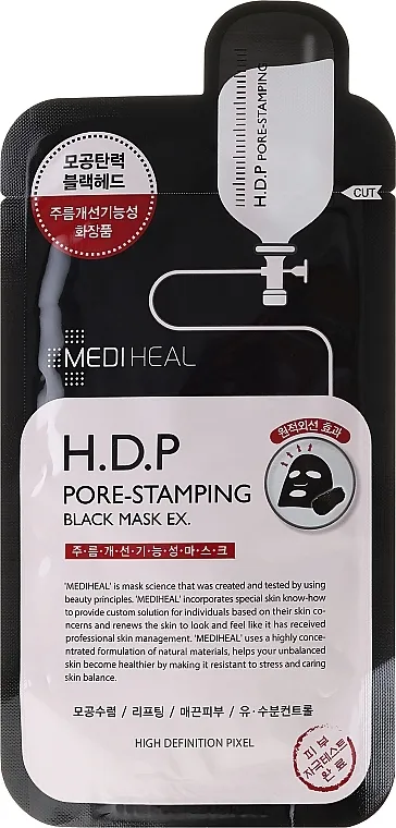 Mediheal H.D.P. Pore-Stamping Black Mask EX Sheet maska