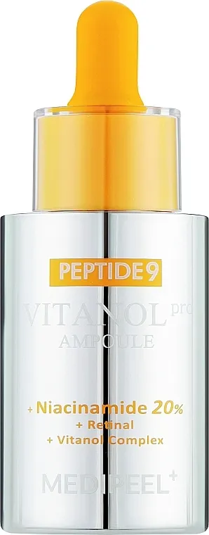 MEDIPEEL Peptide 9 Vitanol Ampoule Pro Serum za posvetljivanje sa kompleksom od 9 peptida i 20% niacinamidom