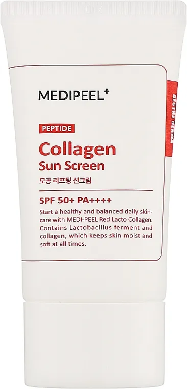 MEDIPEEL Red Lacto Peptide Collagen Pore Lifting Sun Cream SPF 50+ PA++++ Krema za sunčanje za sužavanje pora sa kolagenom i peptidima
