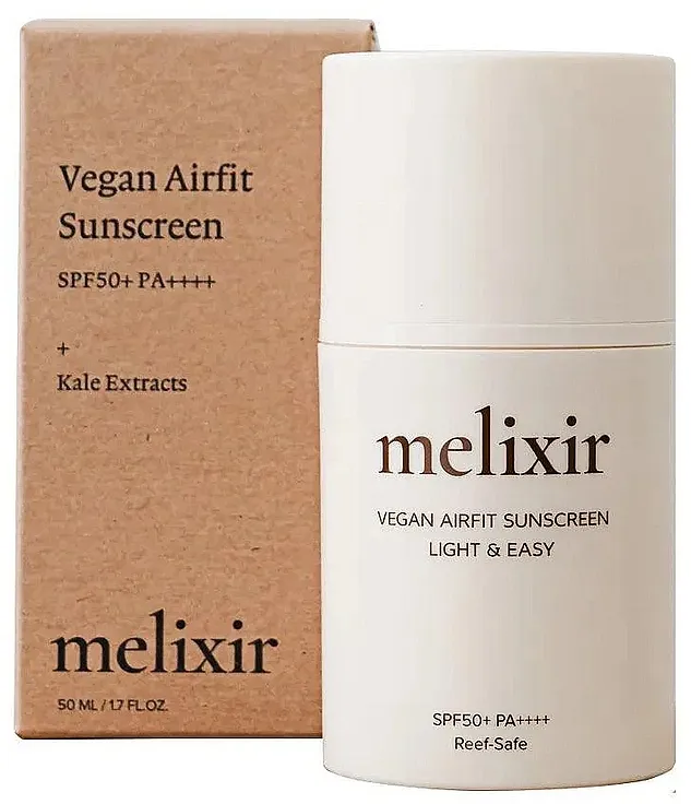 Melixir Kale Extracts Vegan Airfit Sunscreen SPF50+ PA++++ Veganska krema za zaštitu od sunca Airfit sa ekstaktima kupusa SPF50+