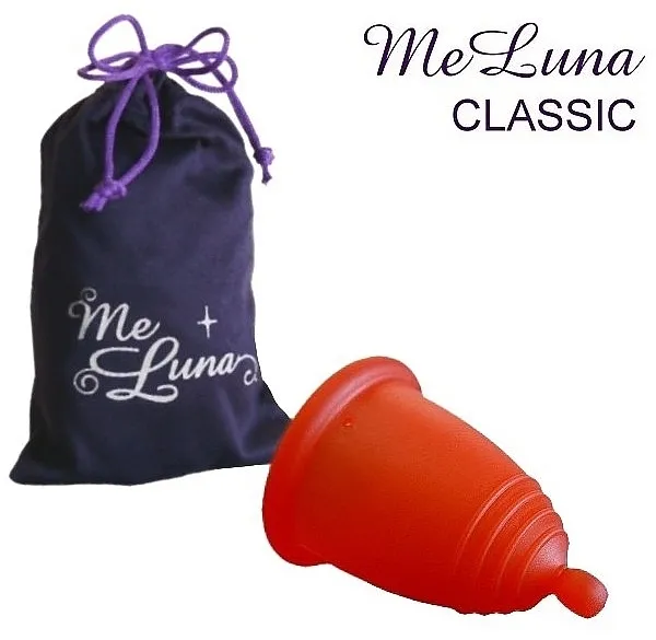 MeLuna Classic Menstrual Cup Ball Menstrualna čašica s kuglicom, veličina L, crvena