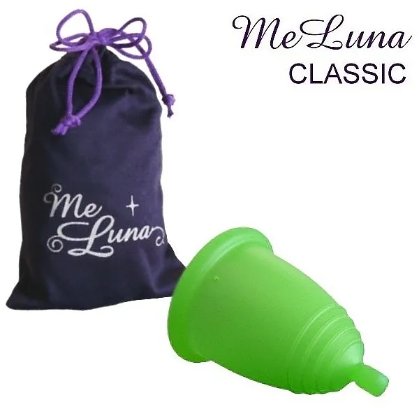 MeLuna Classic Menstrual Cup Ball Menstrualna čašica sa kuglom, veličina L, zelena