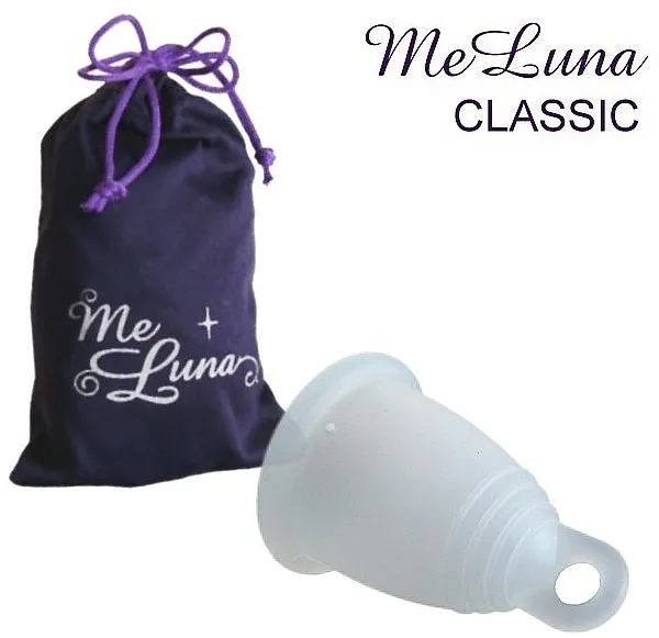 MeLuna Classic Menstrual Cup Menstrualna čašica s petlicom, veličina XL, prozirna
