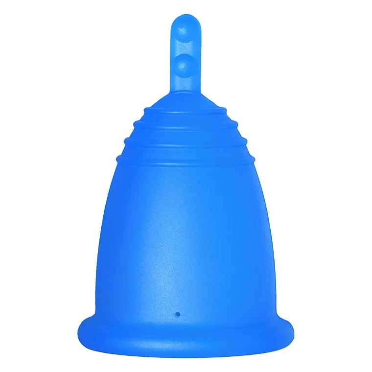 MeLuna Classic Menstrual Cup Stem Menstrualna čašica s nogicom, veličina L, plava