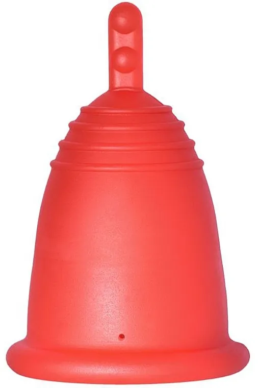 MeLuna Classic Menstrual Cup Stem Menstrualna čašica s nogicom, veličina L, crvena