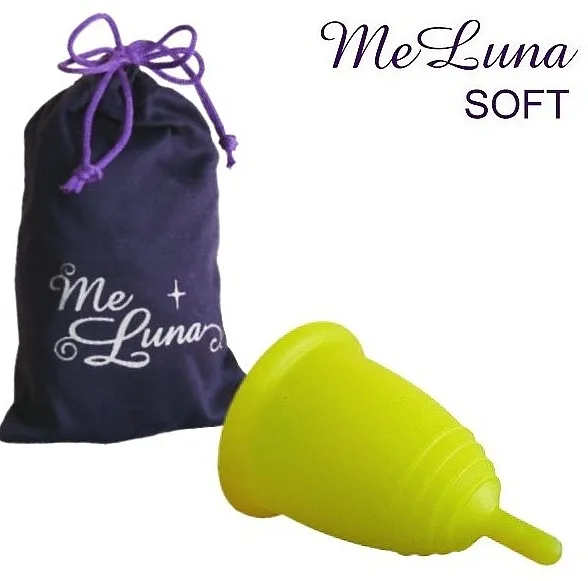 MeLuna Soft Menstrual Cup Menstrualna čašica s drškom, veličina S, zlatna