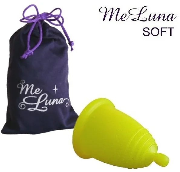 MeLuna Soft Menstrual Cup Menstrualna čašica s kuglicom, veličina XL, zlatna