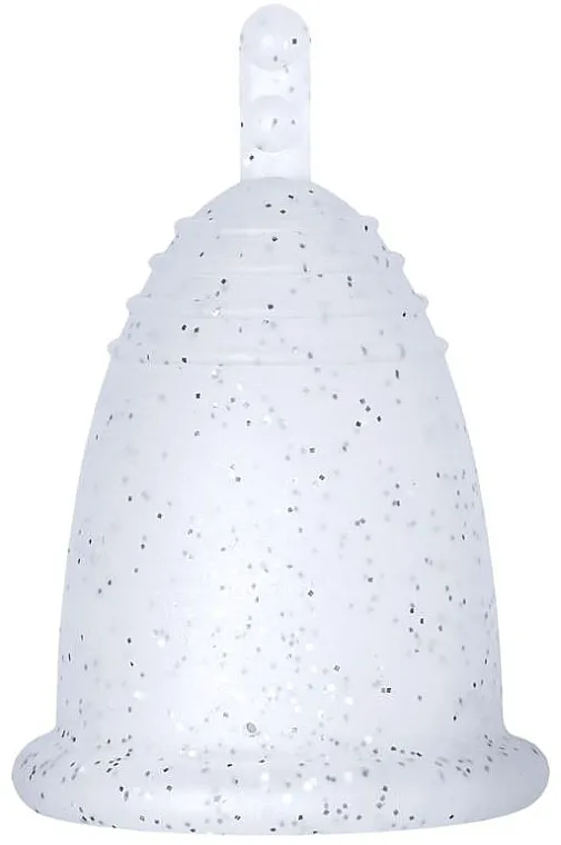 MeLuna Soft Menstrual Cup Stem Menstrualna čašica s nogicom, veličina L, srebrni sjaj