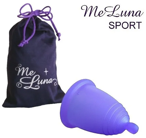 MeLuna Sport Menstrual Cup Ball Menstrualna čašica s kuglicom, veličina M, tamnoljubičasta