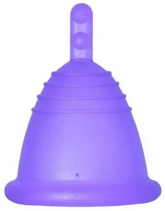 MeLuna Sport Shorty Menstrual Cup Ring Menstrualna čašica s petlicom, veličina L, ljubičasta