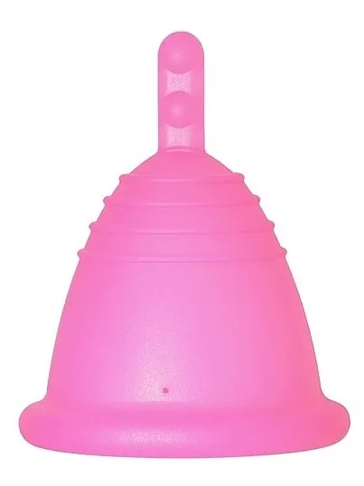 MeLuna Sport Shorty Menstrual Cup Stem Menstrualna šalica s nogom, veličina L, fuksija