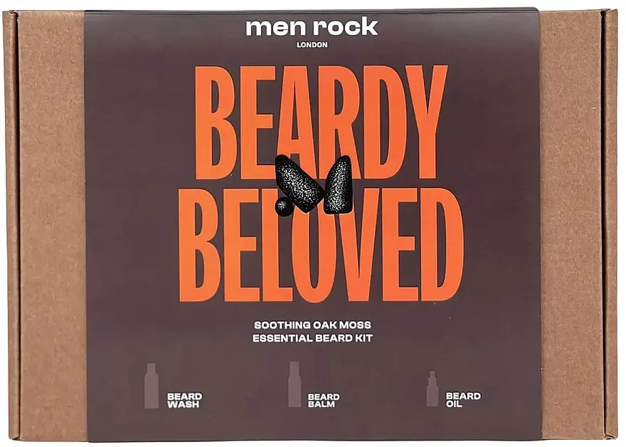 Men Rock Beardy Beloved Kit (b/wash/100ml + b/balm/100ml + b/oil/30ml) Set